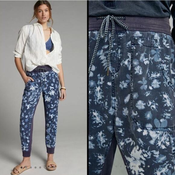 Anthropologie Pants - Anthropologie Nomad Tie Dye Acid Wash Floral Lounge Jogger Pants
